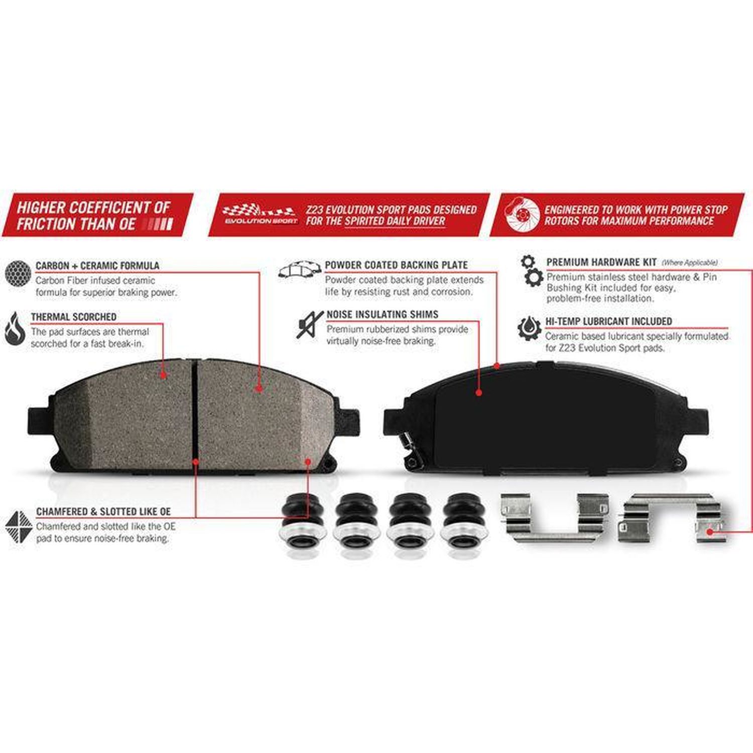 Powerstop Performance Brake Pads Rotors Kit K