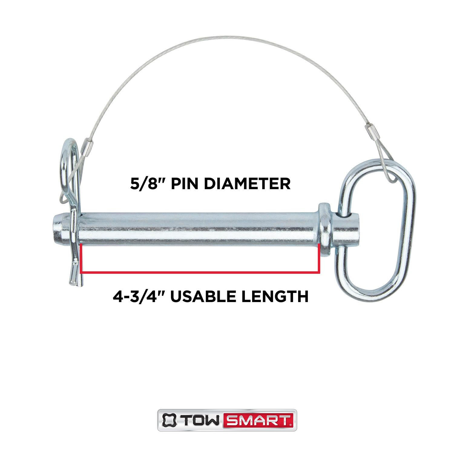 TowSmart 5 8in X 4 3 4in Clevis Pin