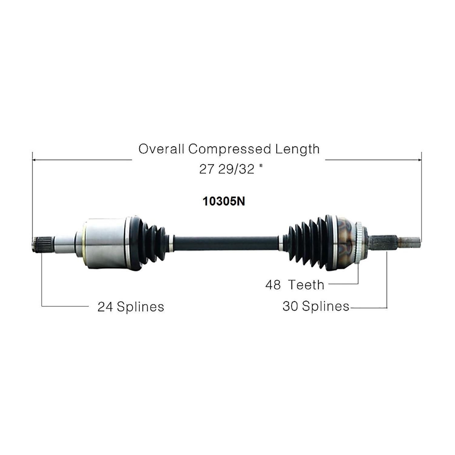 Duralast Gold Front Driver Side Cv Axle N