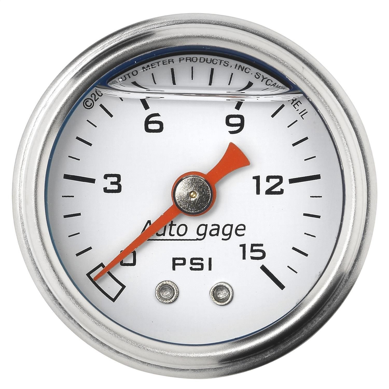 Autometer White In Psi Mechanical Fuel Pressure Gauge