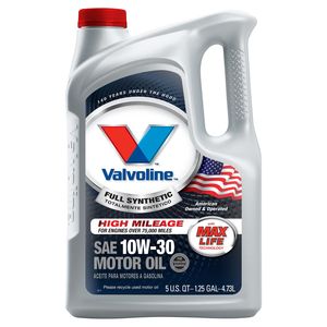 valvoline oil synthetic number engine 10w30 mileage motor
