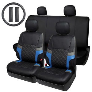 Cubreasiento ProElite Daytona Universal Negro Y Azul De Fibra De Carbono