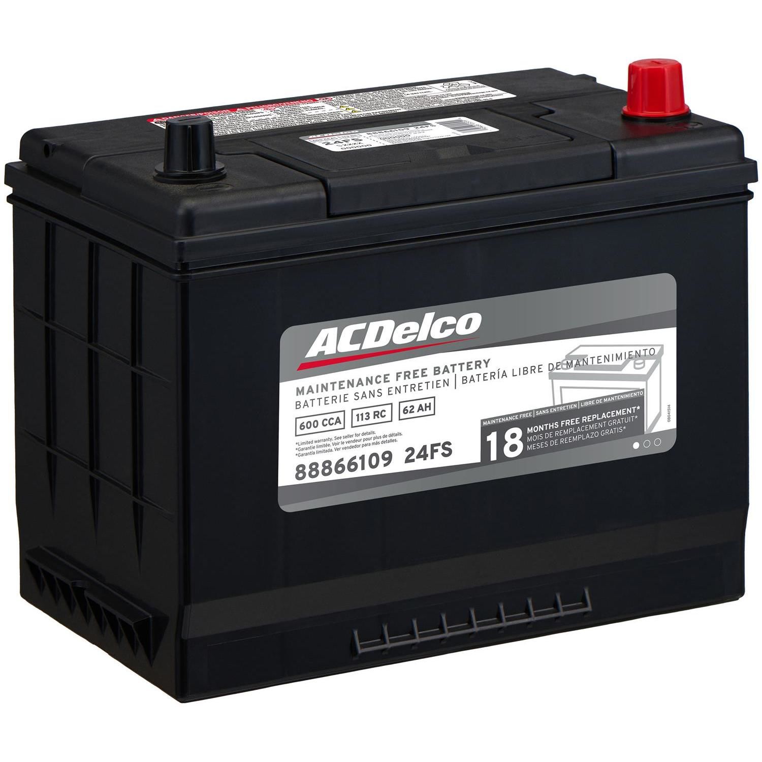 ACDelco Advantage Battery BCI Group Size 24F 600 CCA 24FS