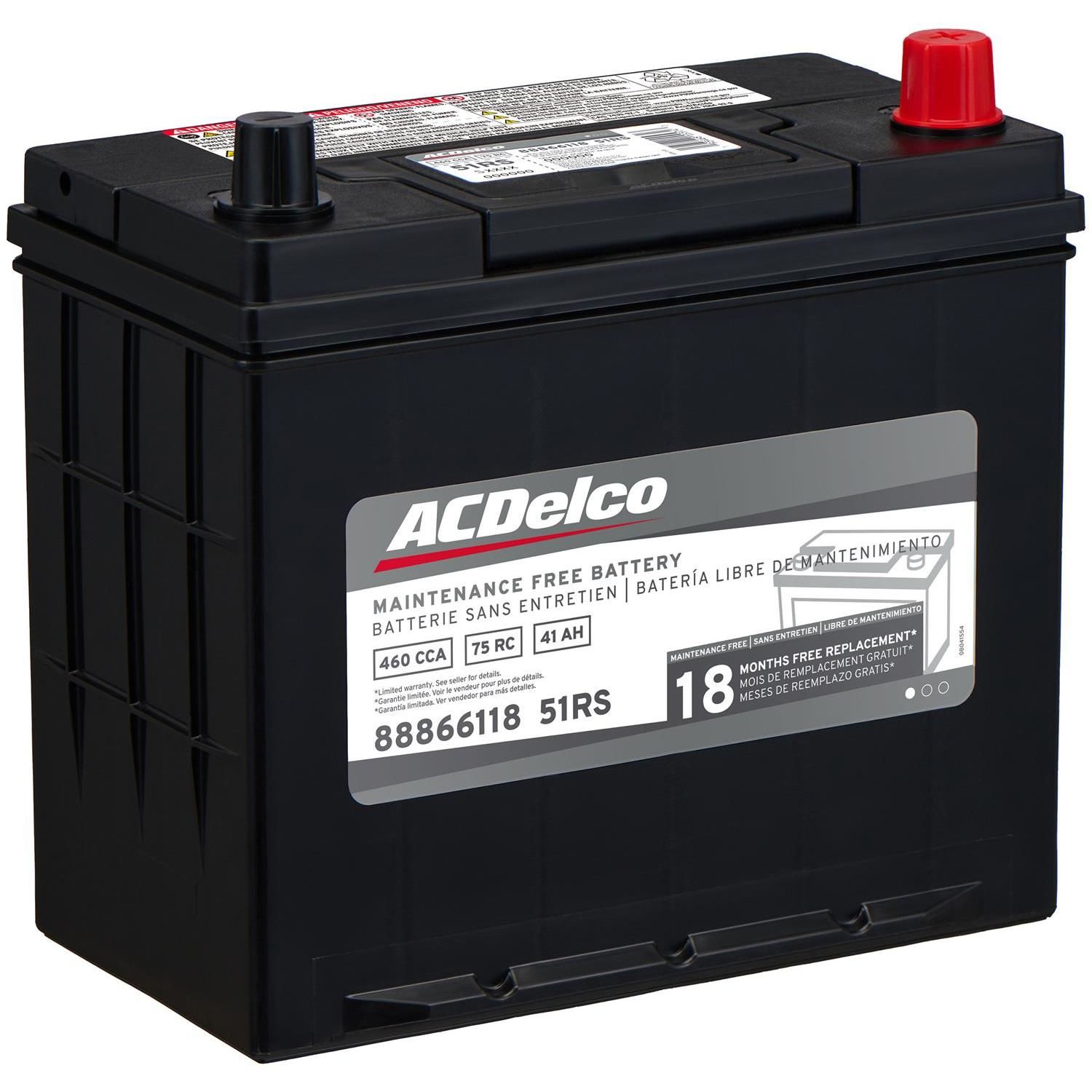 ACDelco Advantage Battery 51RS Group Size 51R 460 CCA