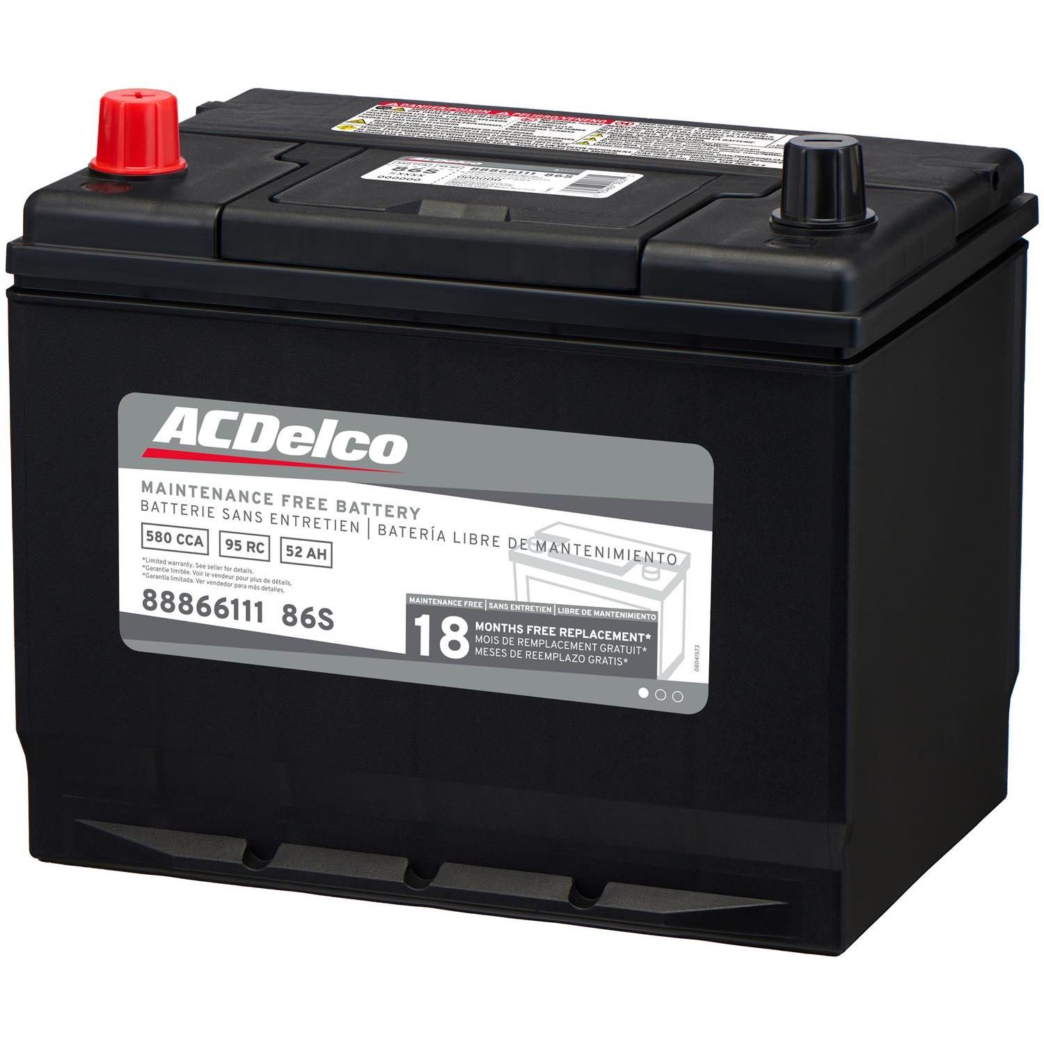 ACDelco Advantage Battery 86S Group Size 86 580 CCA