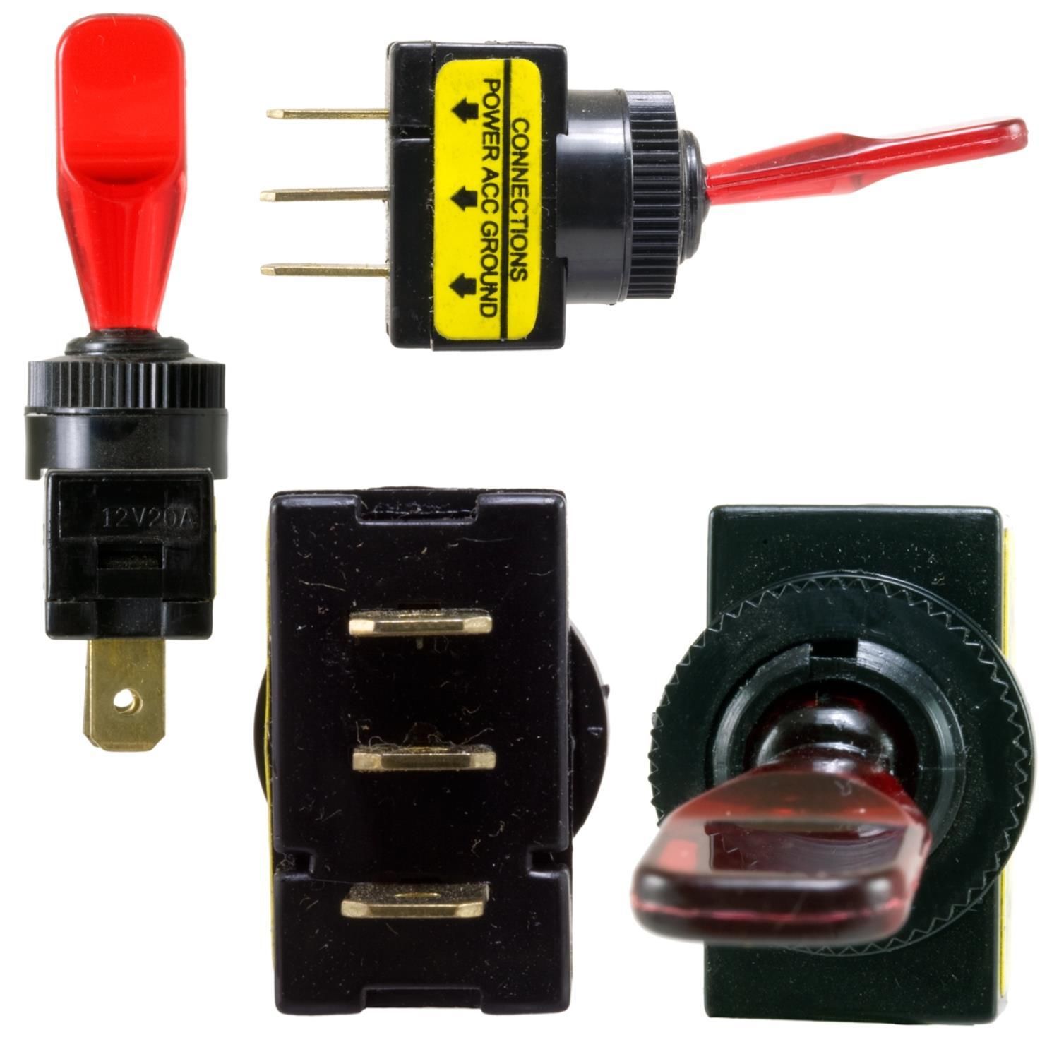 ACDelco Gold 16 Amps Red Illuminated Two Position Toggle Switch
