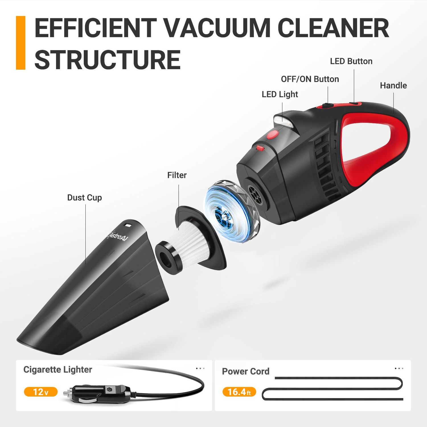 Jml Products Pourbibi Handheld Vacuum Cleaner - 12000PA Cordless ...