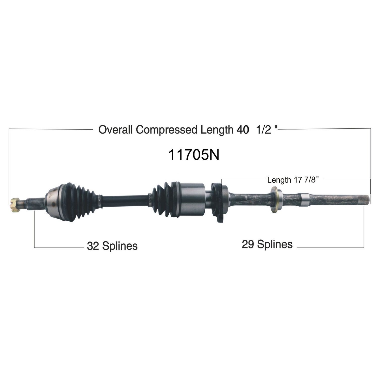 Duralast Gold CV Axle 11705N