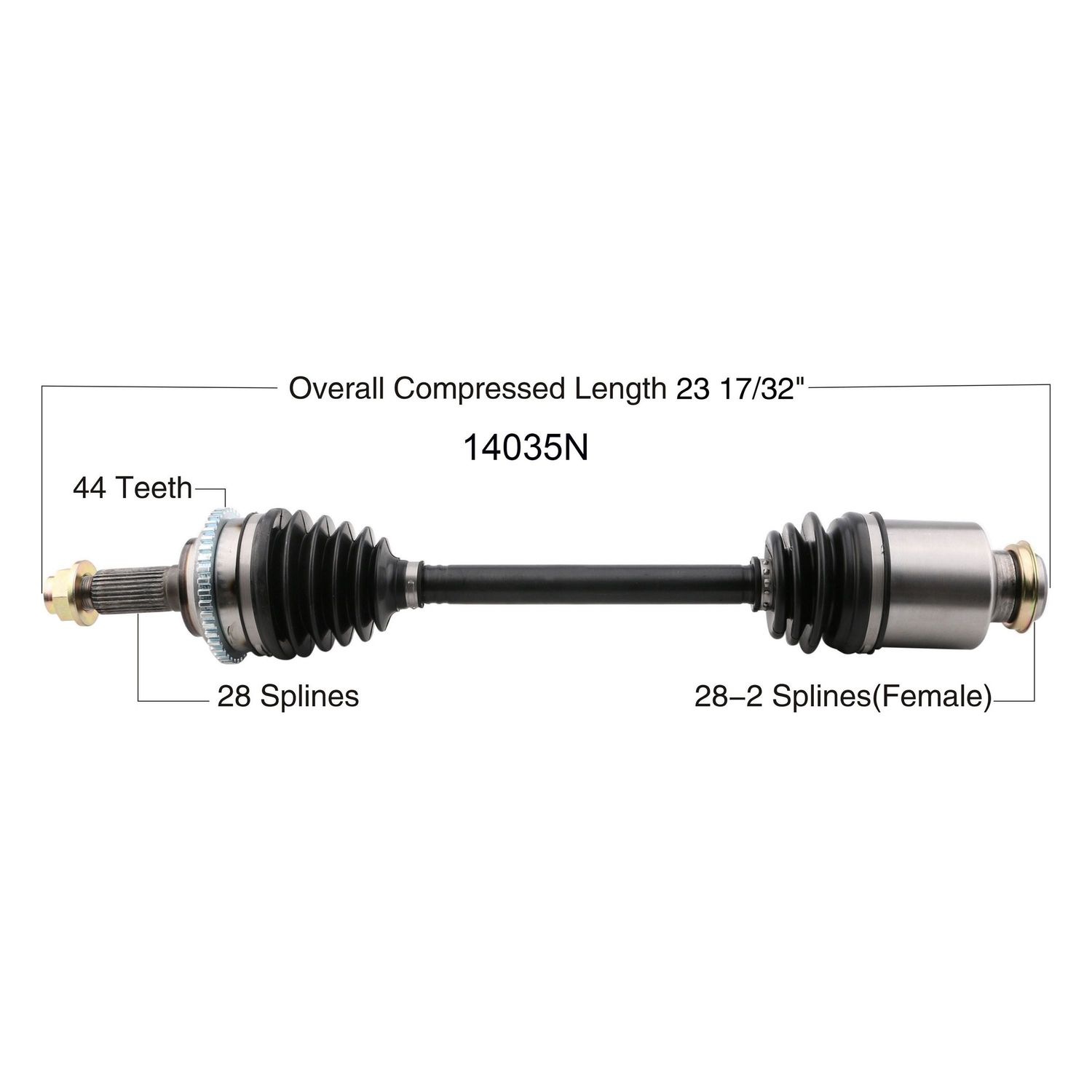 Duralast Gold Front Driver or Passenger Side CV Axle 14035N