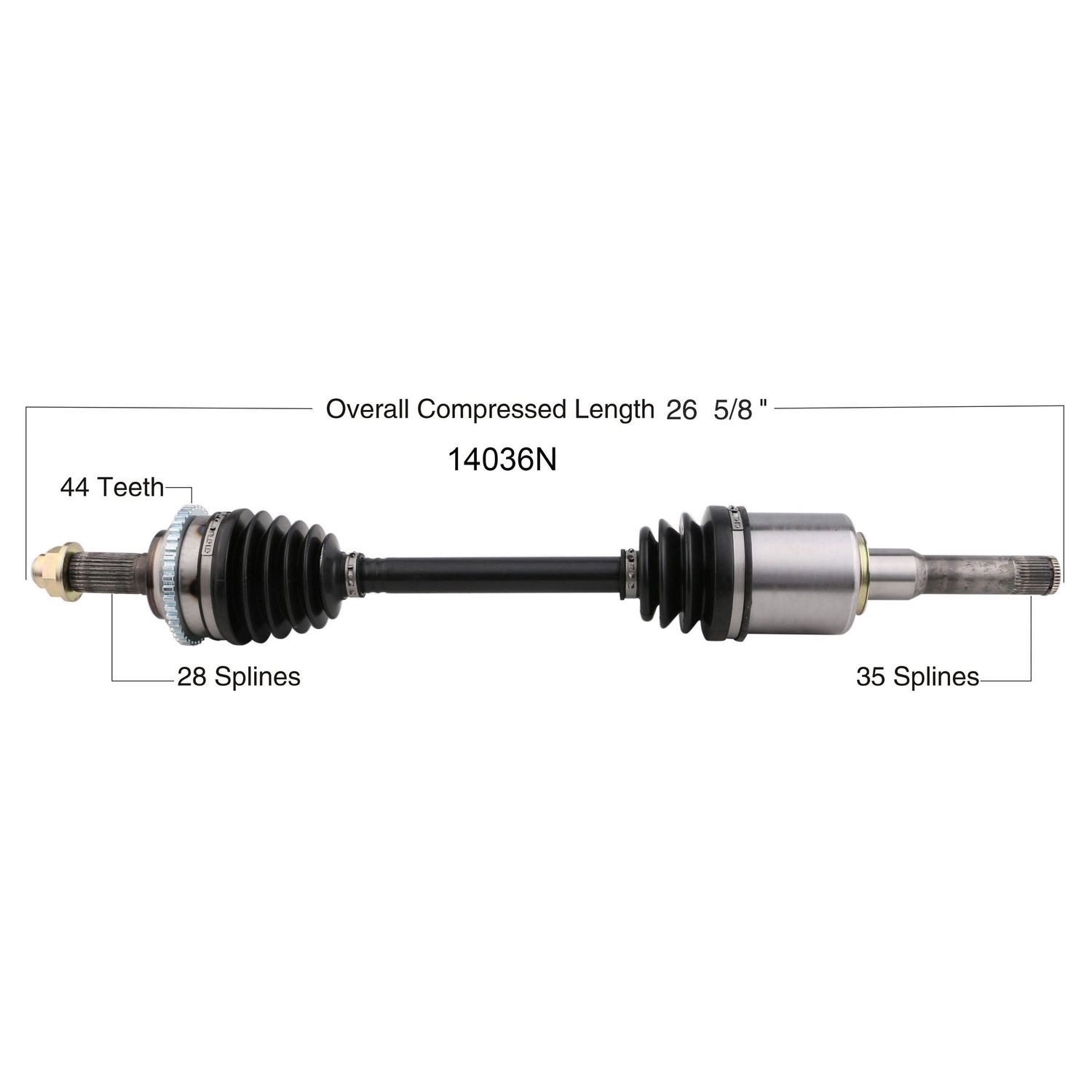 Duralast Gold Front Driver Side CV Axle 14036N