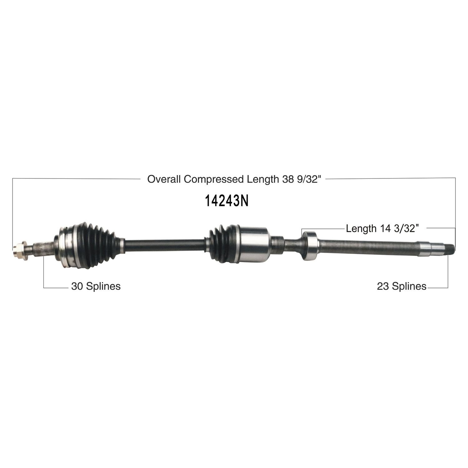 m.様　37 EXCEL XLR250Rフロント ゴールド 17X300 36h Duralast Gold CV Axle Assembly 10834N