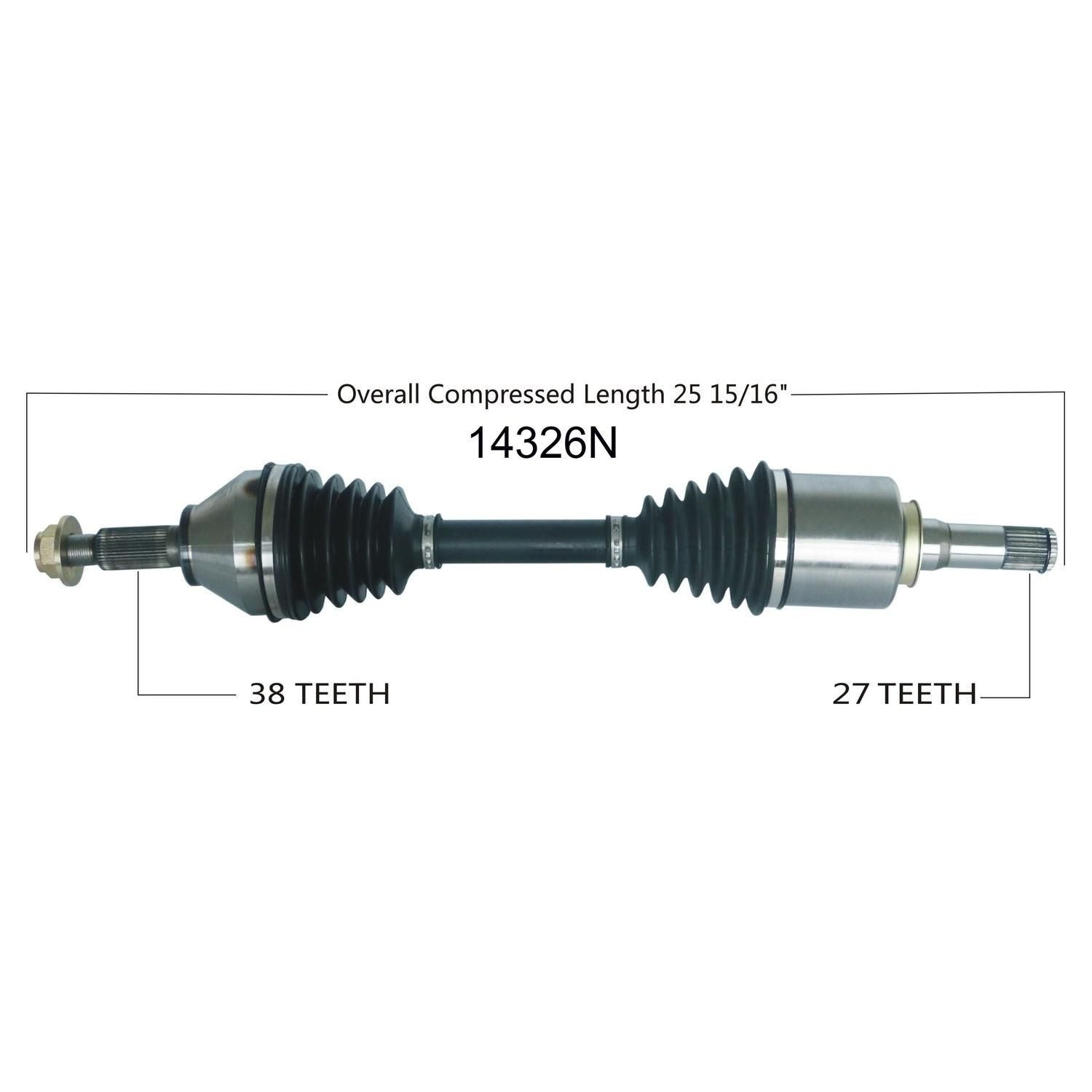 Duralast Gold Front Driver Side CV Axle 14326N