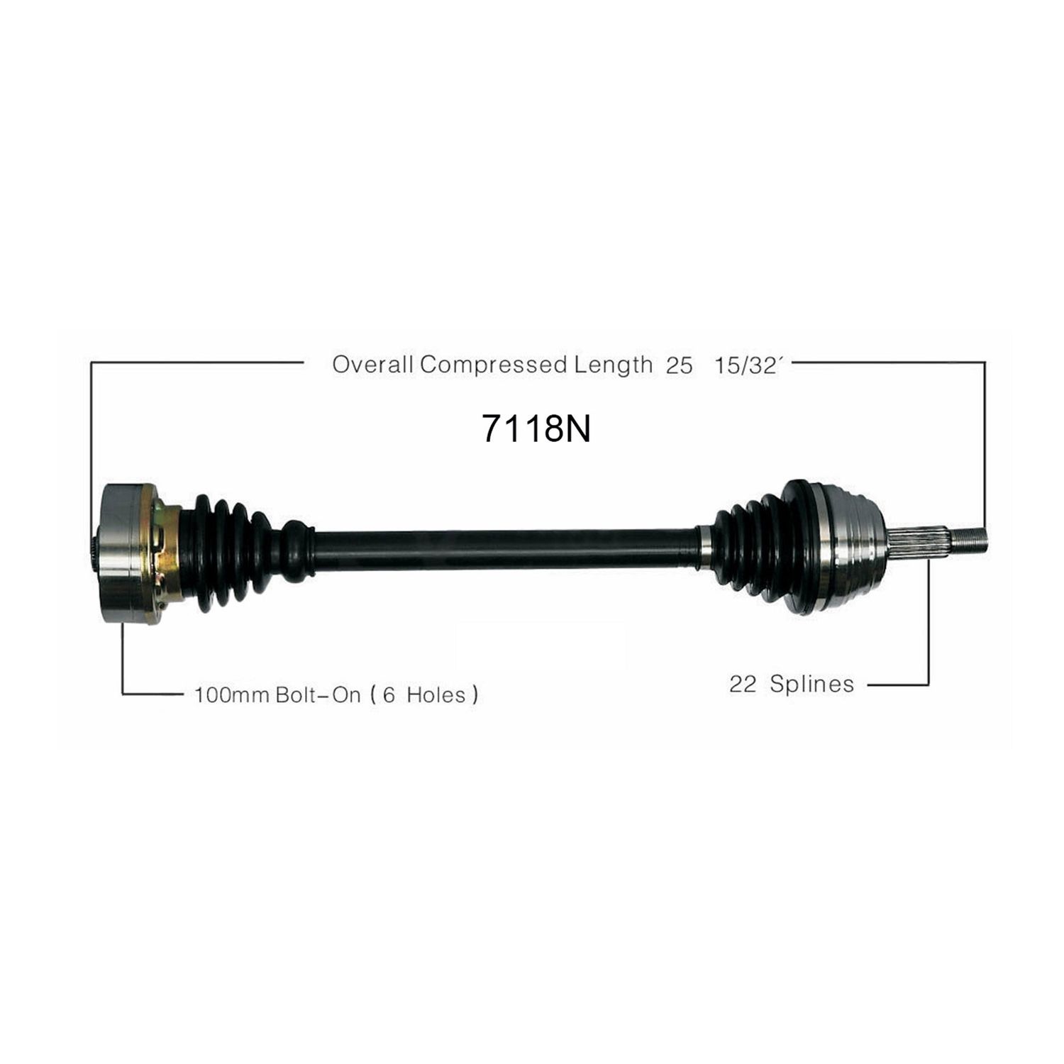 Duralast Gold Cv Axle Assembly 7118n