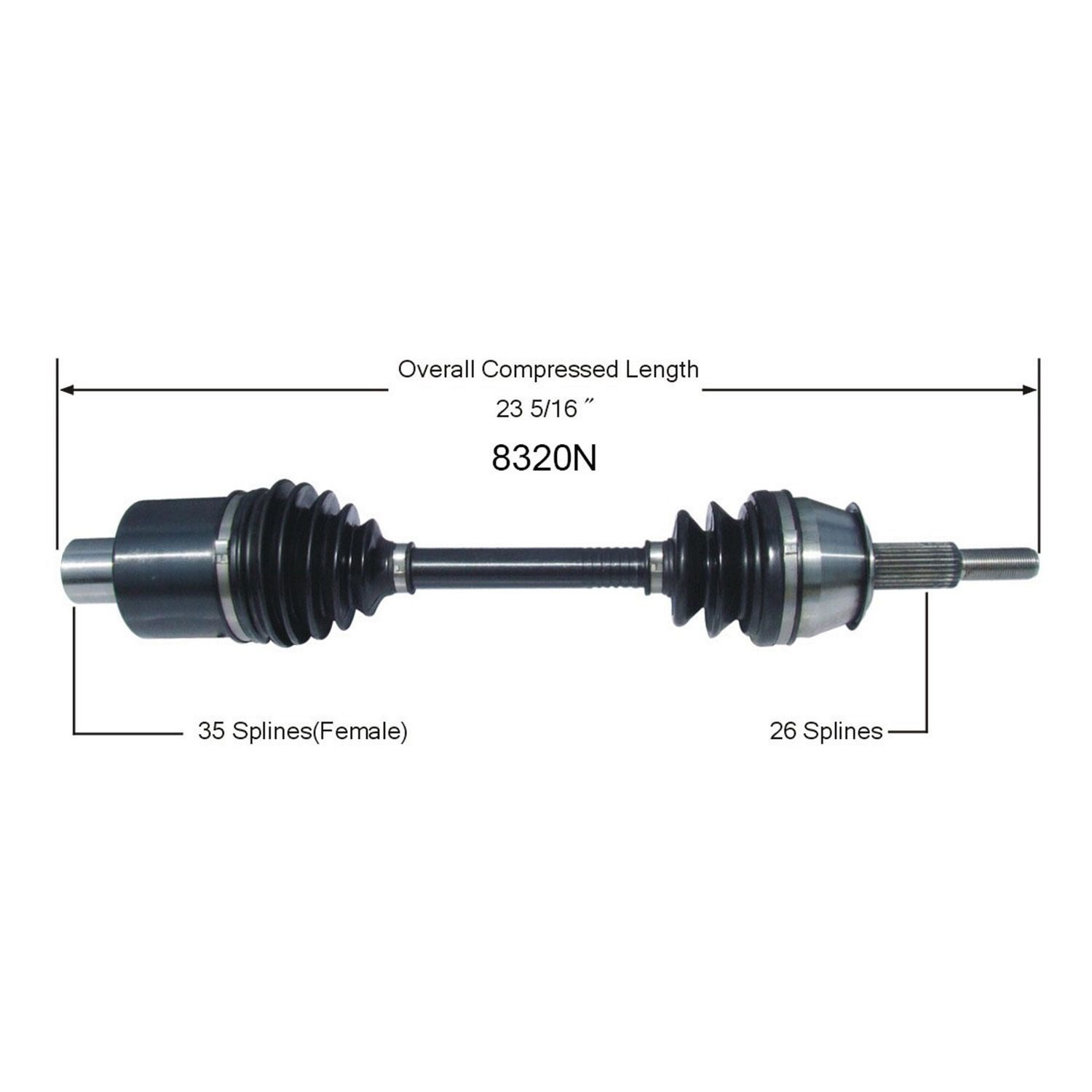 Duralast Gold CV Axle Assembly 8320N