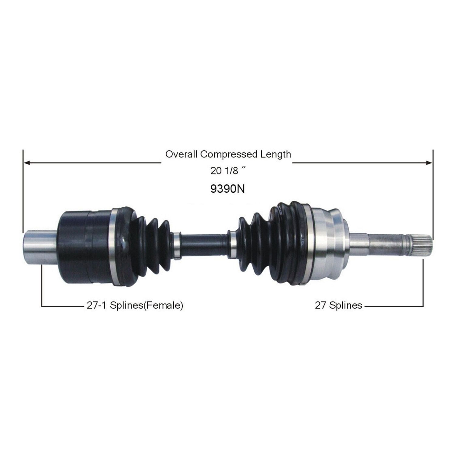 Duralast Gold Front Passenger Side CV Axle 9390N