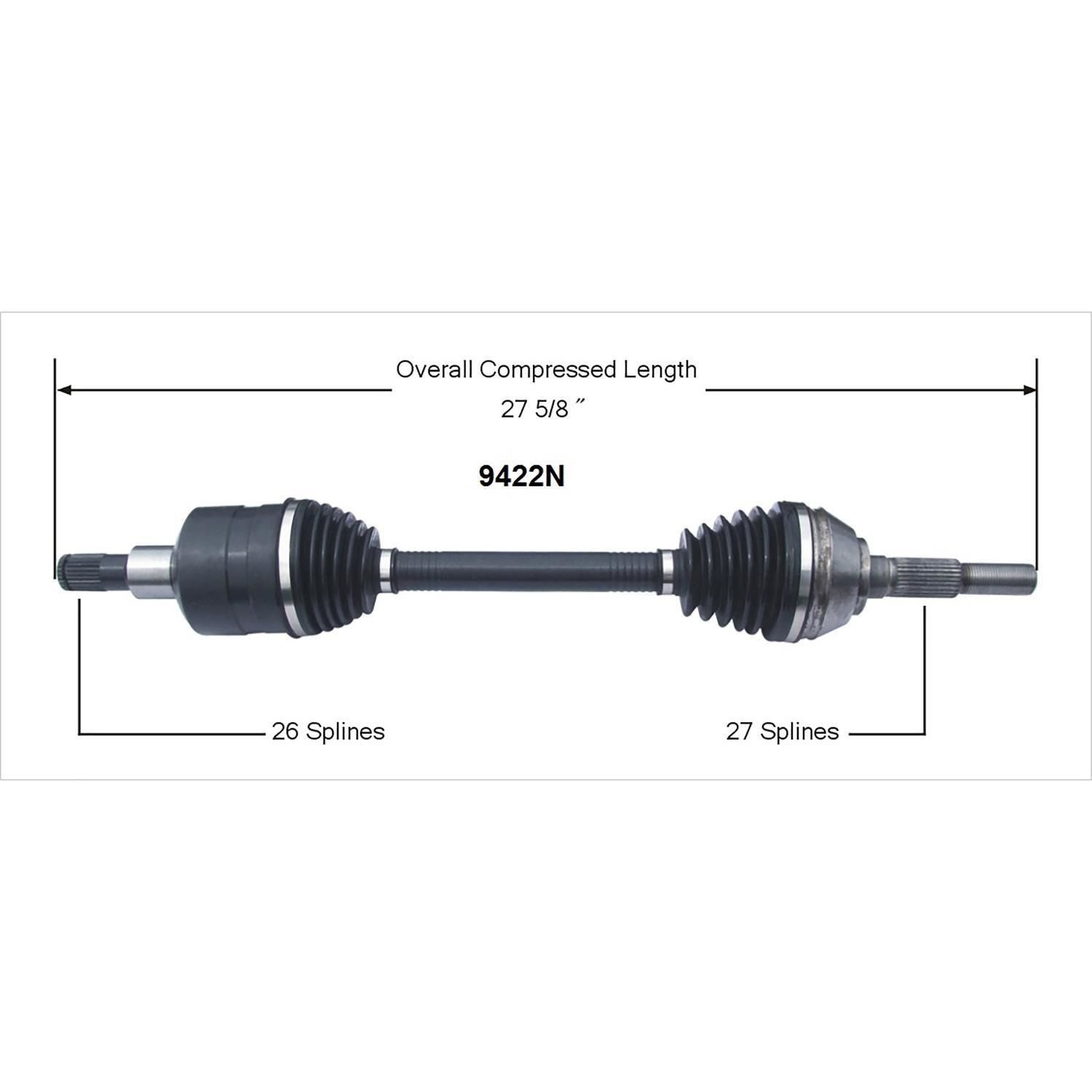 カステリ　XL CV Axle Rear 280ZX Turbo 2+2 | Z Car Depot Inc