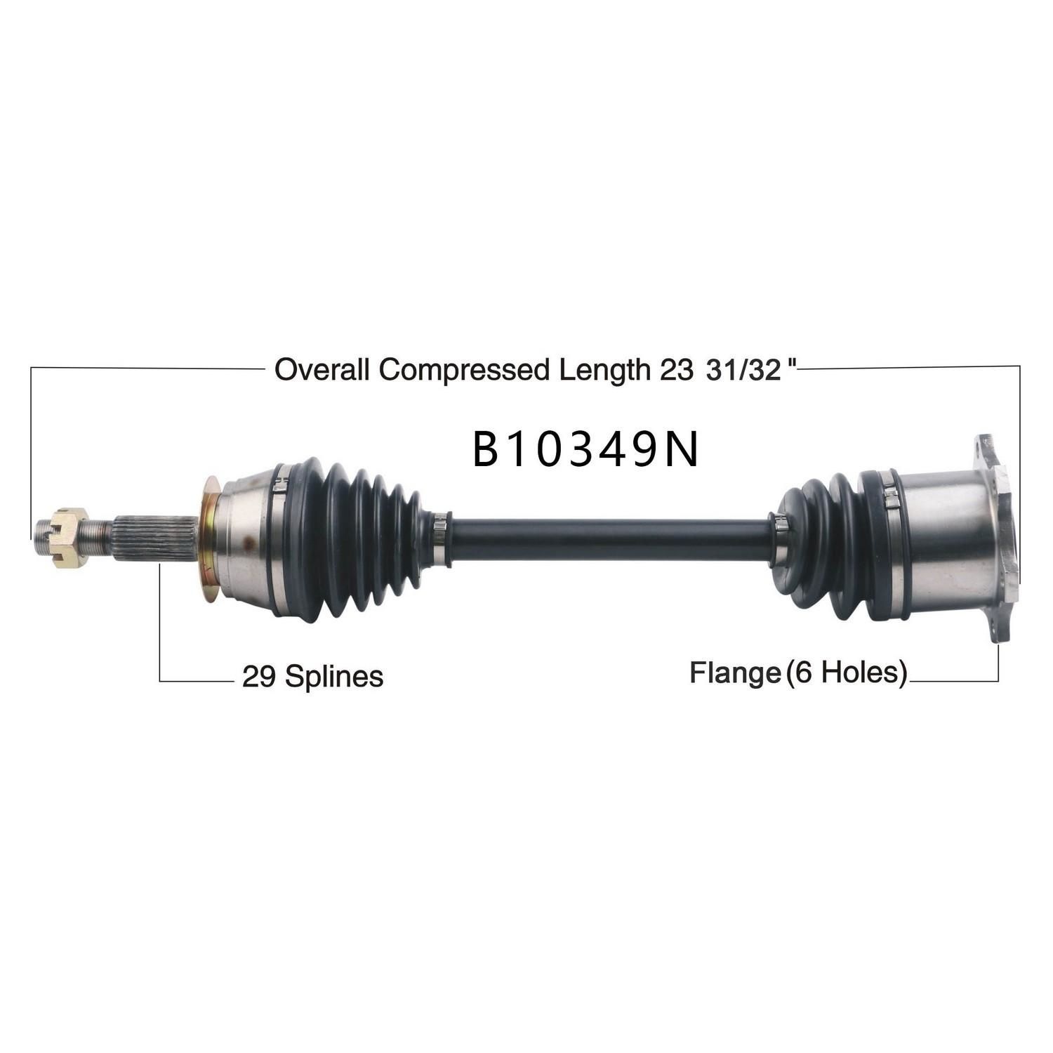 Duralast Gold Cv Axle B10349n