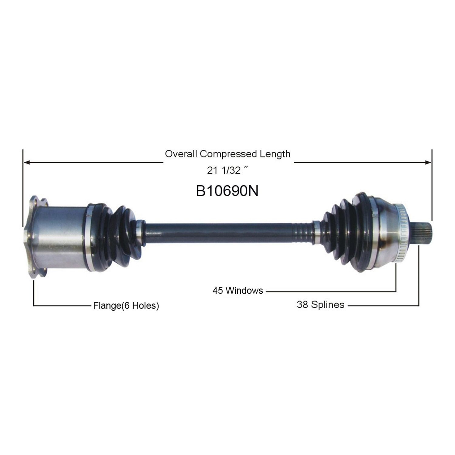 Duralast Gold CV Axle Assembly B10690N