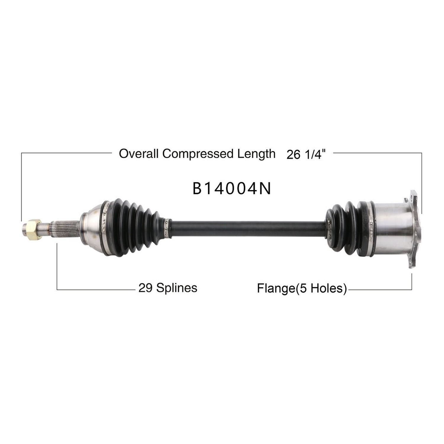 Duralast Gold Rear Passenger Side CV Axle B14004N