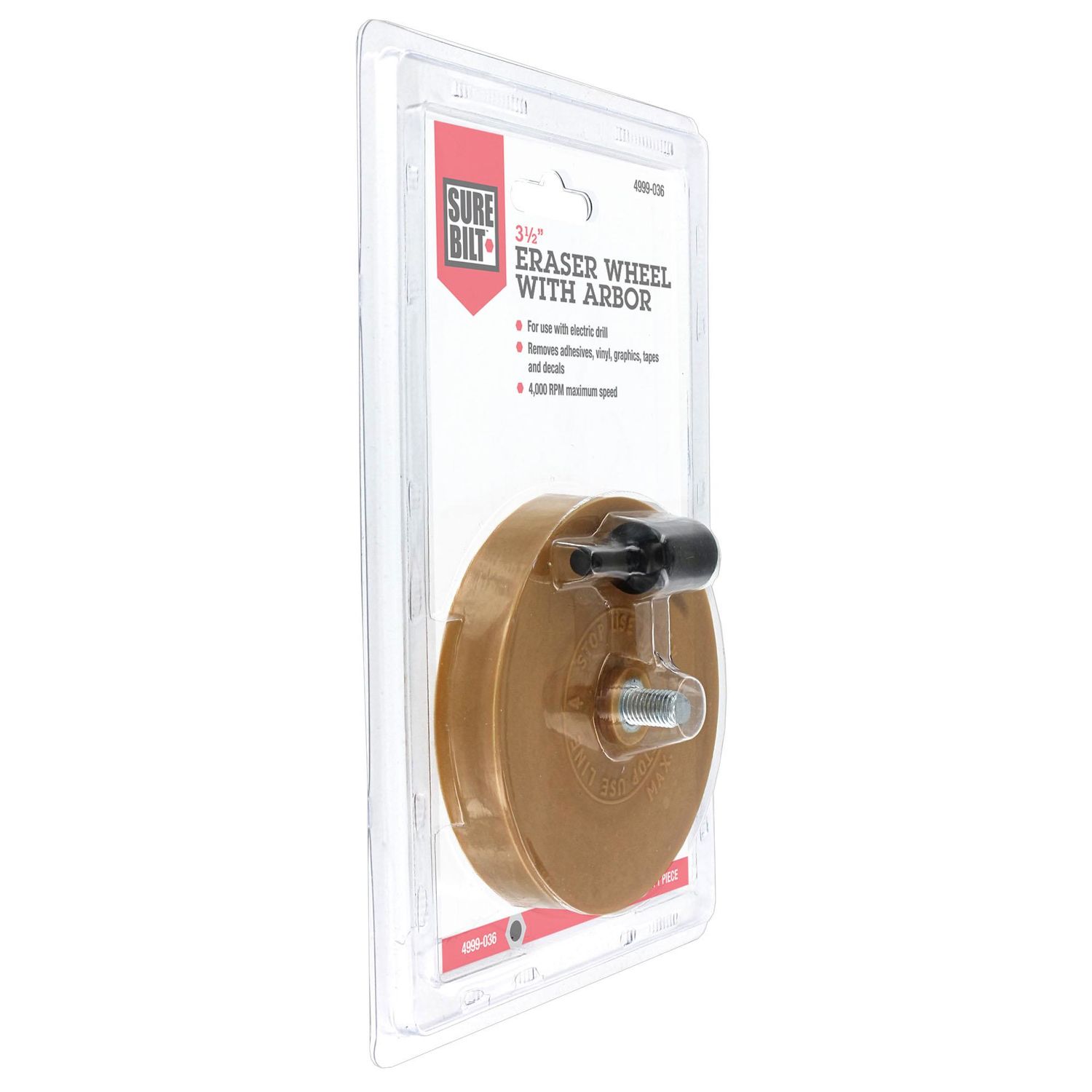 SureBilt 3 1/2 in. Eraser Wheel with Arbor