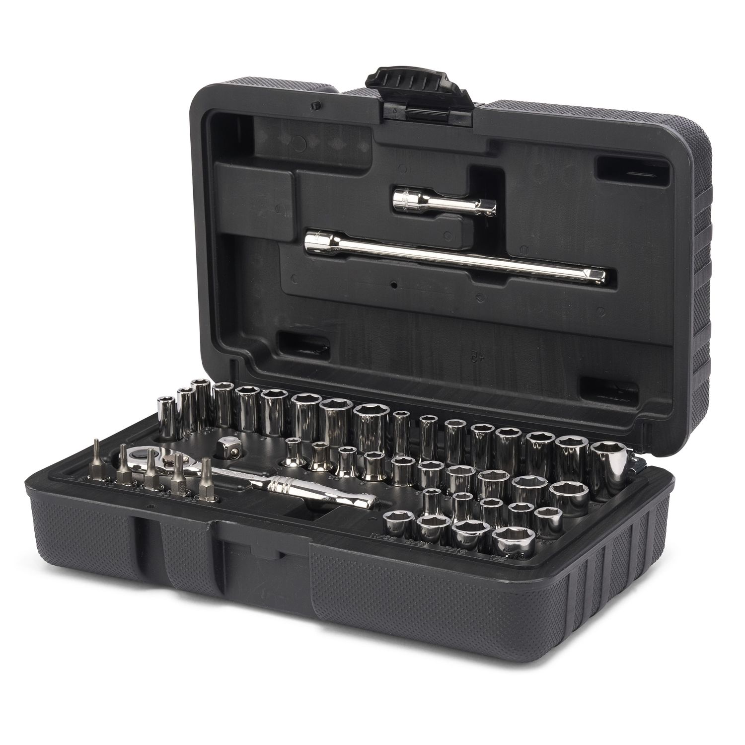 Duralast 1/4in Drive Ratchet and Socket SAE and Metric Tool Set 45 Piece