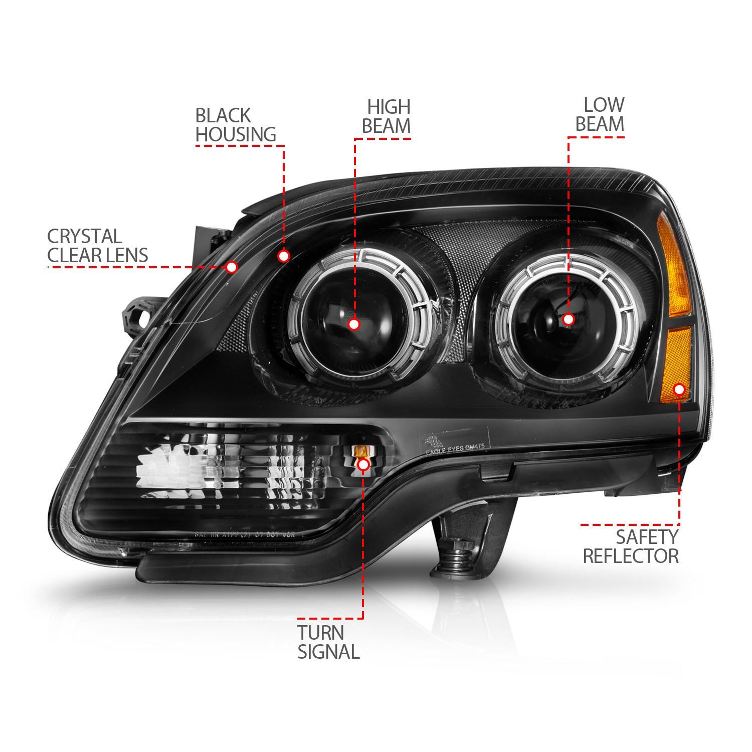 ANZO USA Headlight Assembly 111530