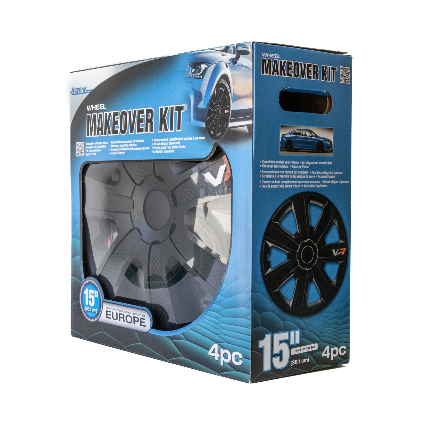 Alpena Black 15in Universal Wheel Cover 4 Piece