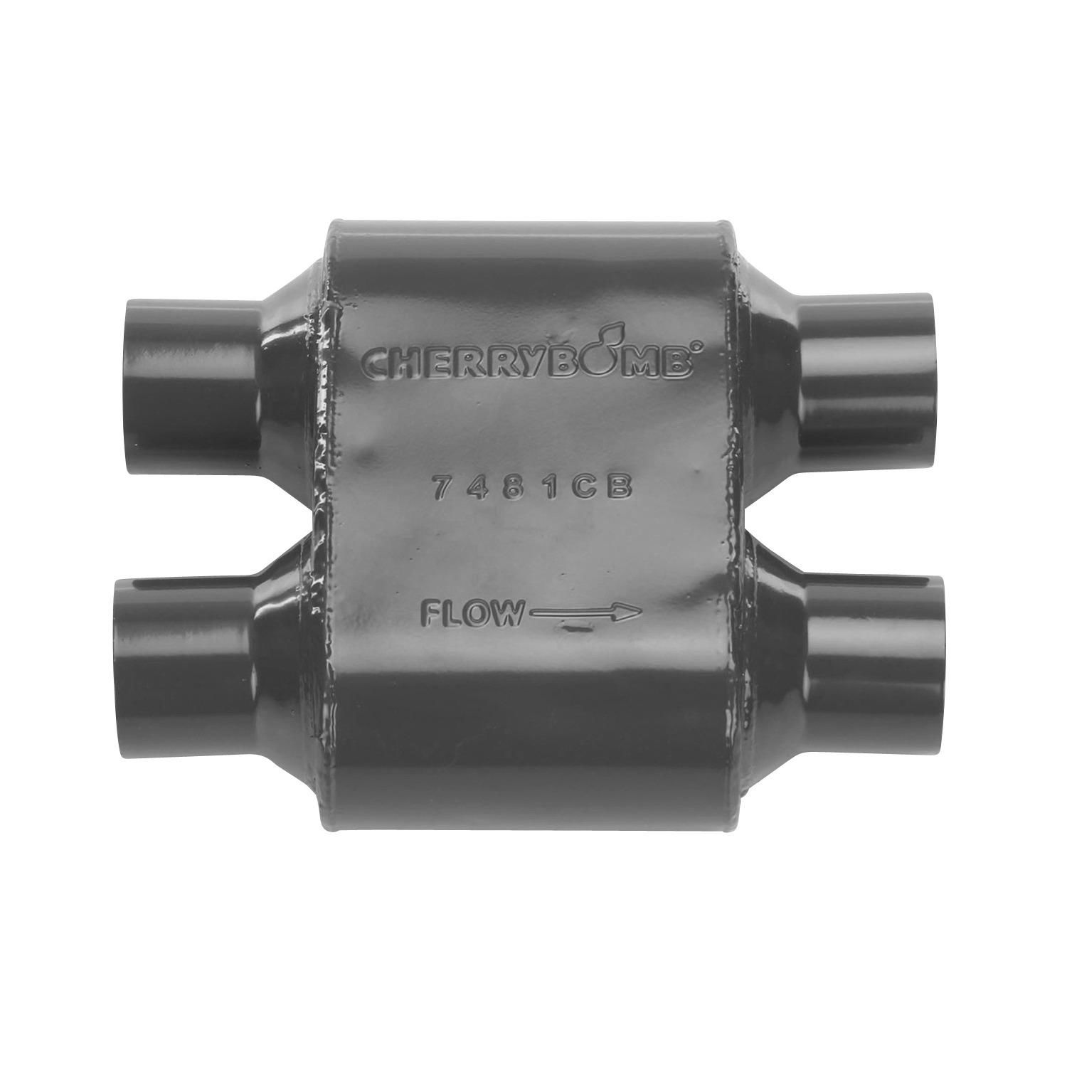 Cherry Bomb 2 1/2in Dual Inlet and Outlet 12in Length