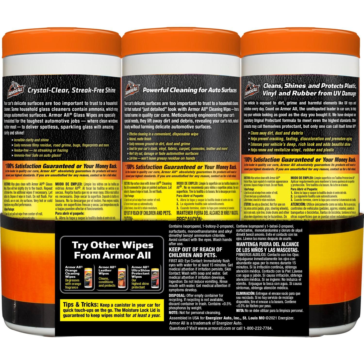 Armor All Wipes Assortment 30 Count 3 Pack