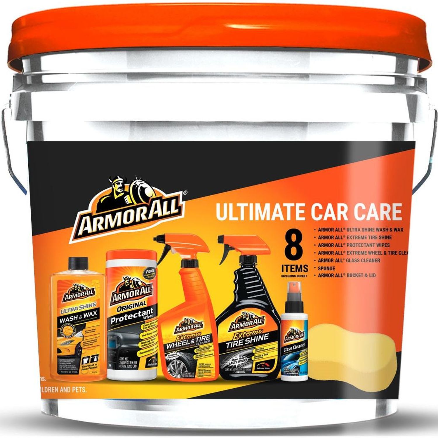 Armor All Complete Car Care Kit (4 Pieces) Car Wash Set PLUS 4 A