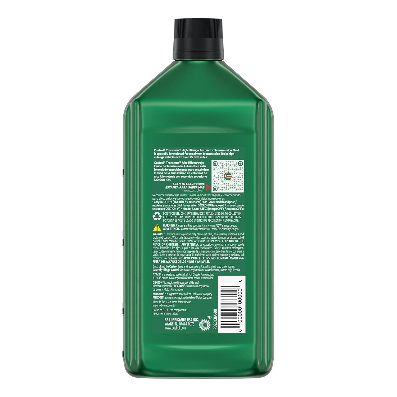 Castrol Transmax Automatic Transmission Fluid 1 Quart