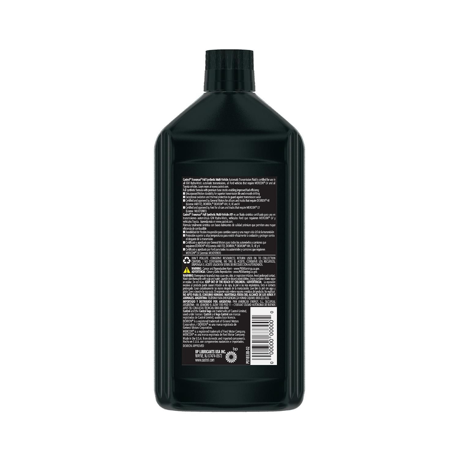 メンテナンス Castrol TRANSMAX CVT PROFESSIONAL 20L Castrol Transmax CVT Automatic Transmission Fluid 1 Quart