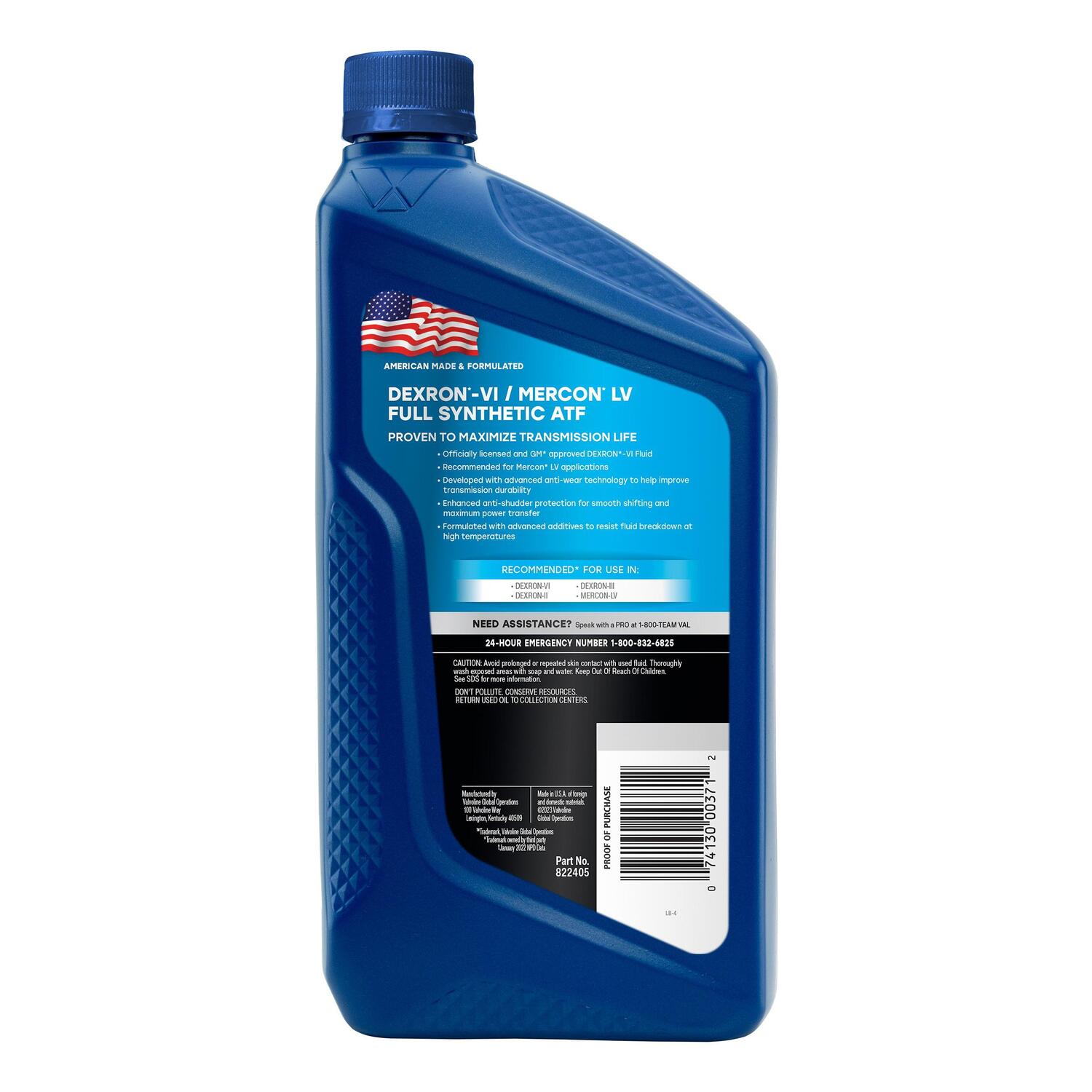 Valvoline DEXRON VI/MERCON LV Automatic Transmission Fluid 1 Quart