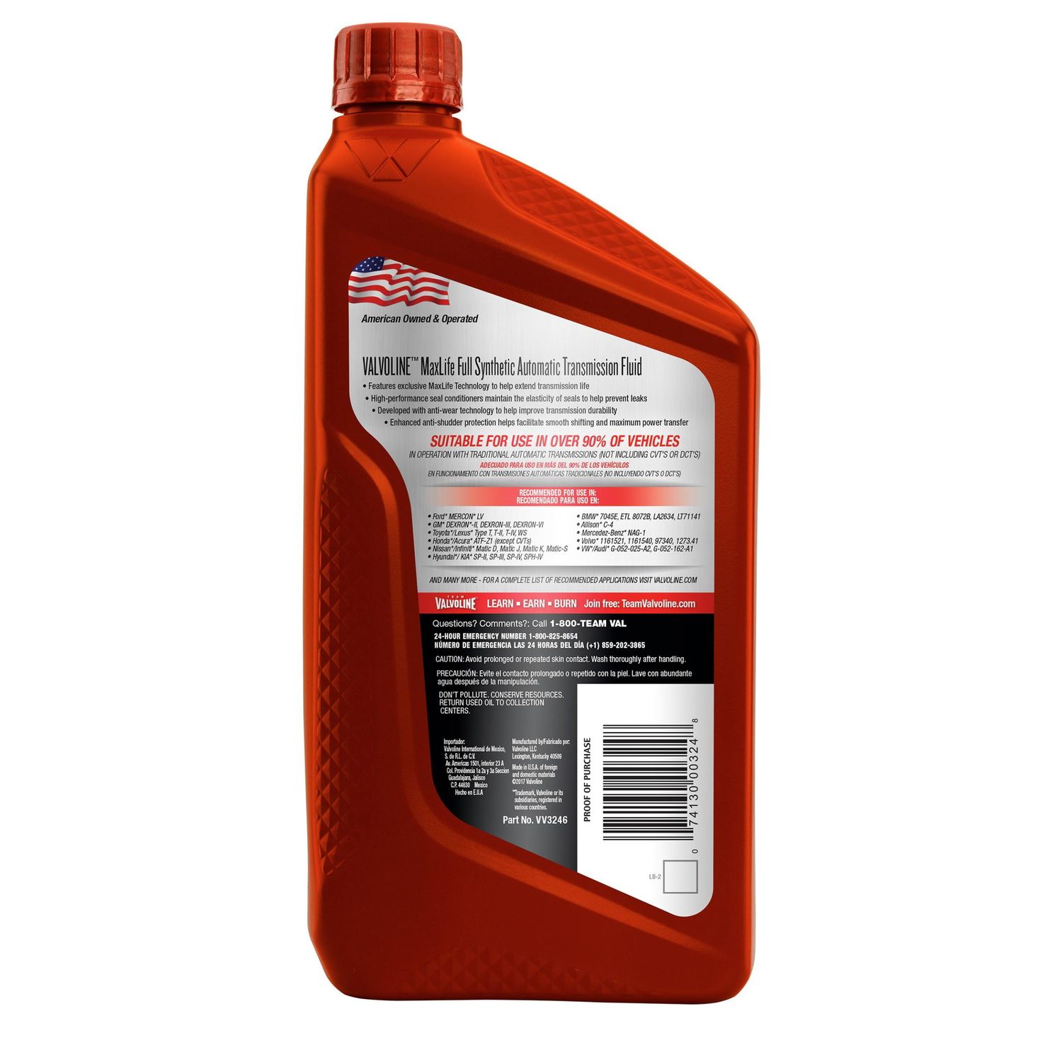 Valvoline MaxLife Multi Vehicle Automatic Transmission Fluid 1 Quart