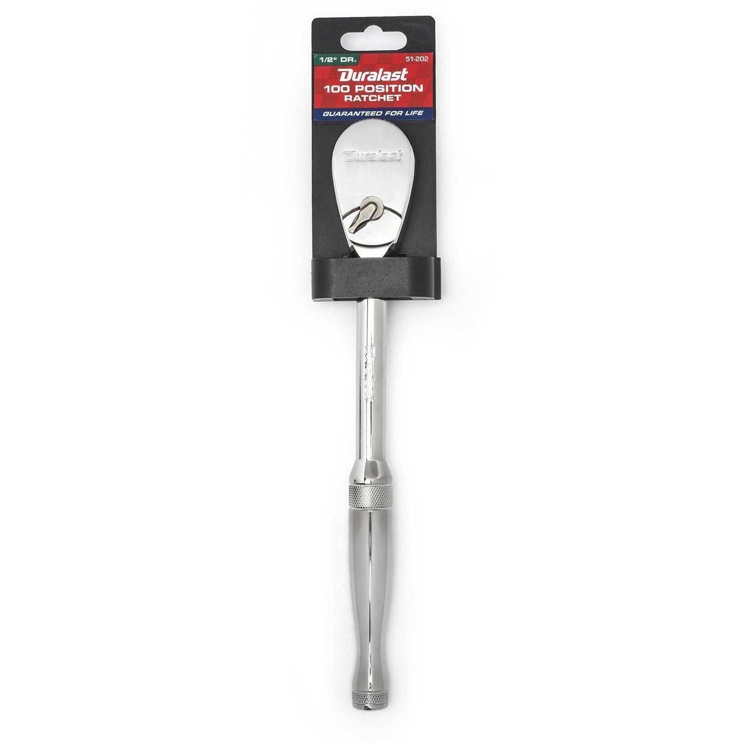 Duralast 1/2in Drive 100Position Full Polish Ratchet