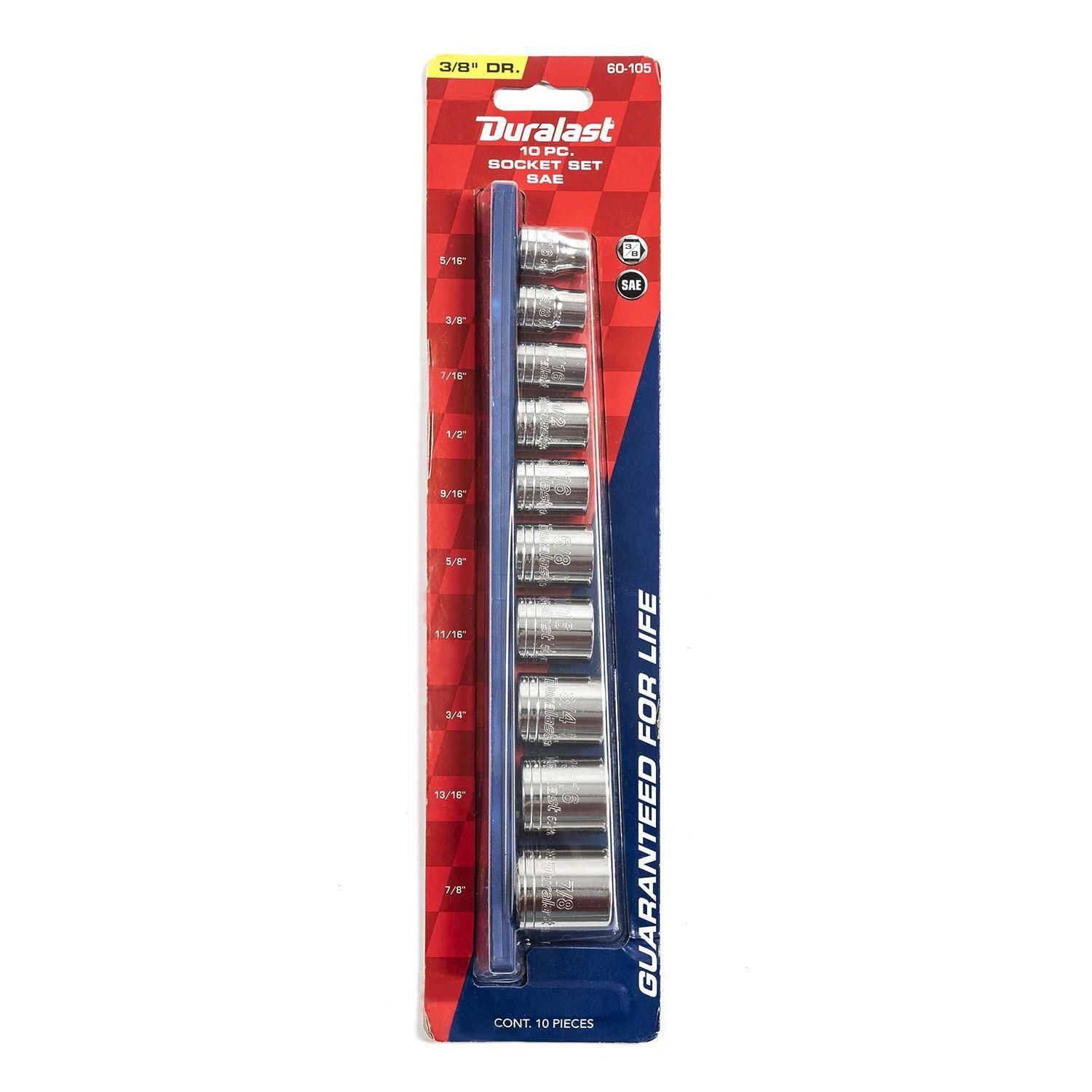 Duralast 3/8in Drive SAE Socket Set 10 Piece