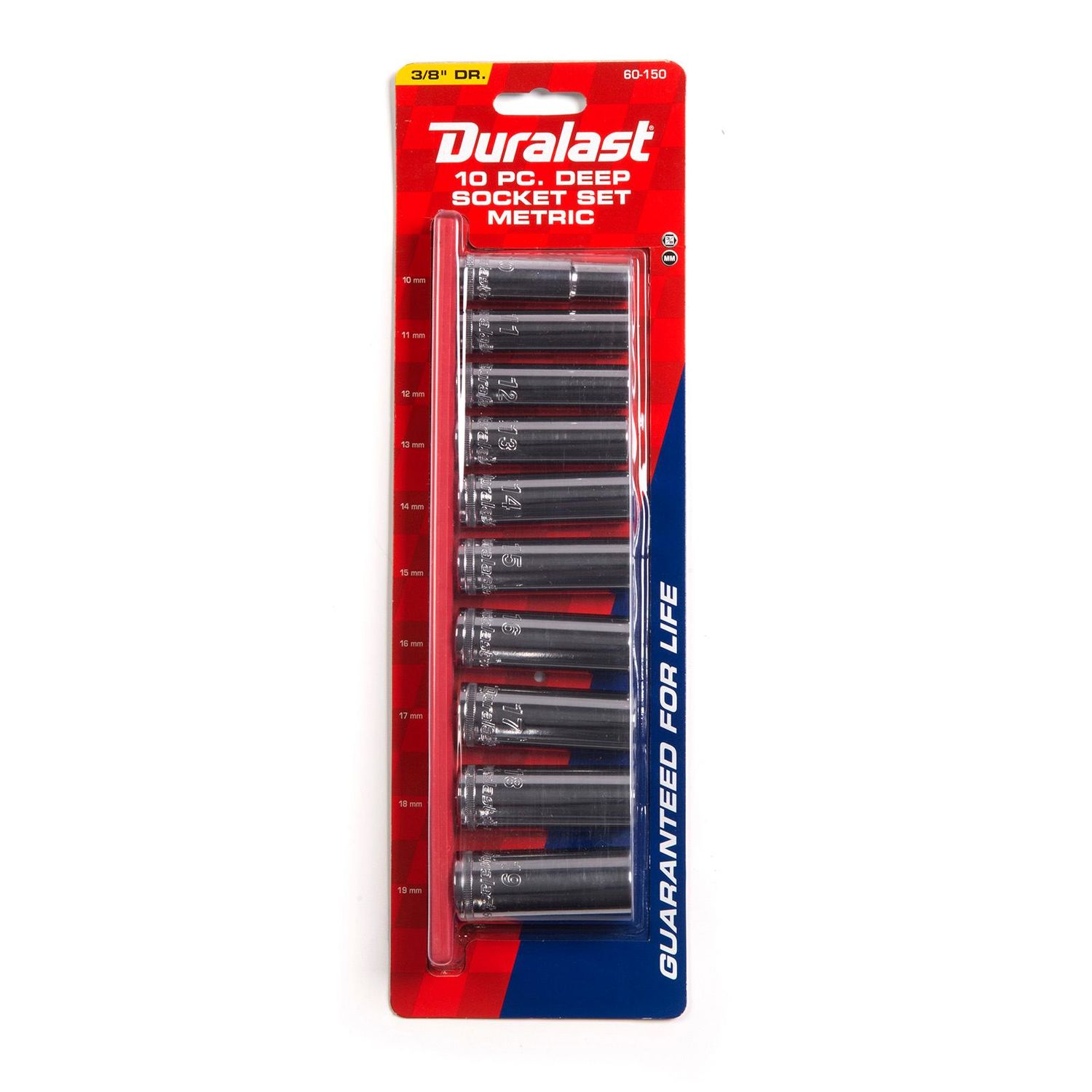 3/8 in. Drive SAE Chrome Deep Socket Set, 10-Piece