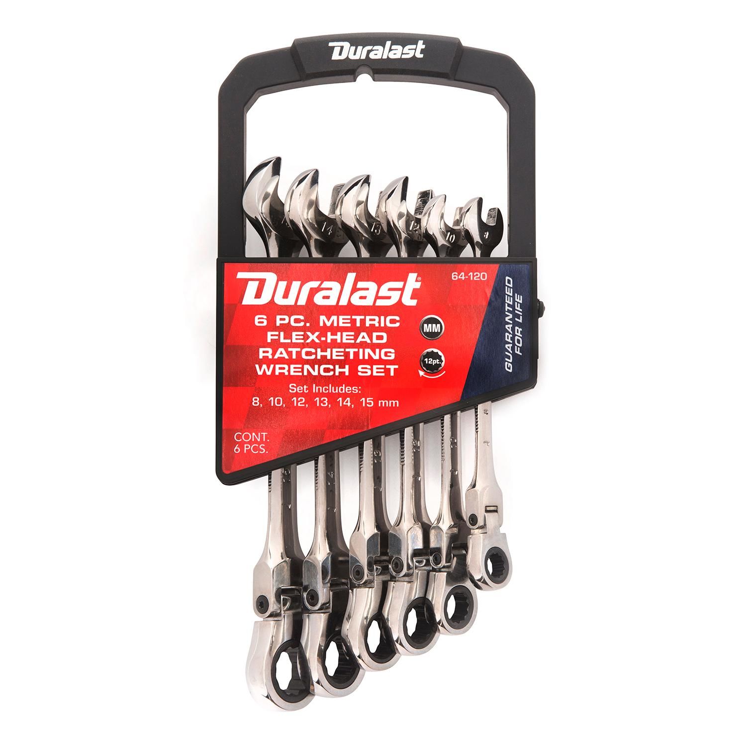 Duralast Metric Flex Head Ratcheting Wrench Set 6 Piece