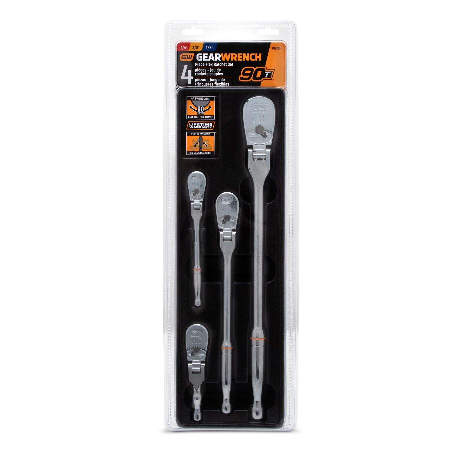 GearWrench 1/4in, 3/8in and 1/2in Drive, 120XP Flex Head