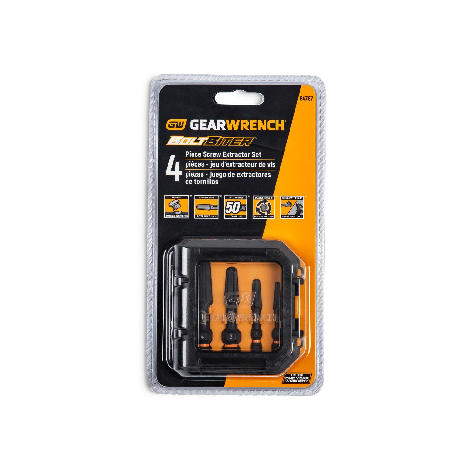 GearWrench Bolt Biter Screw Extractor Set 4 Piece