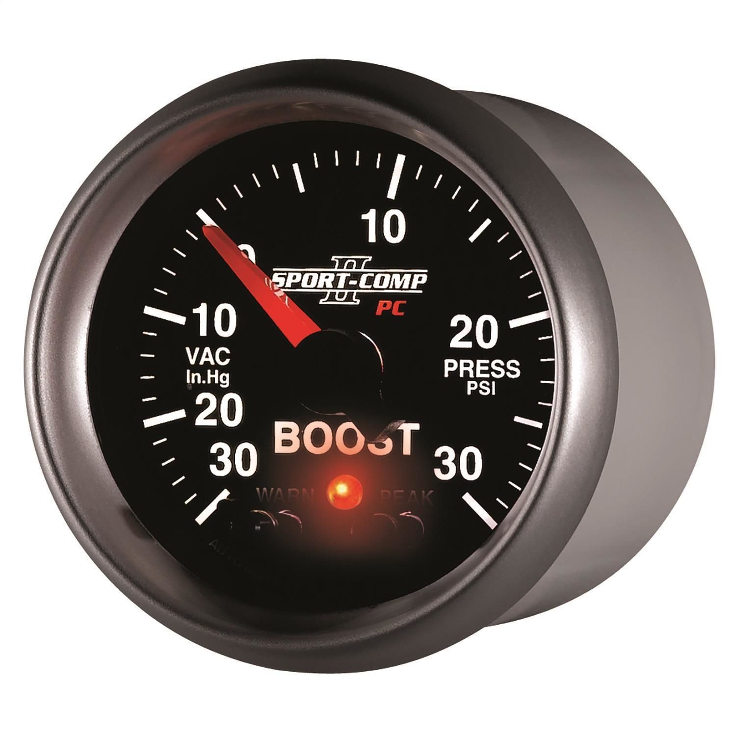AutoMeter 2 1/16in 030 IN HG 030 PSI II Vacuum And Boost Gauge