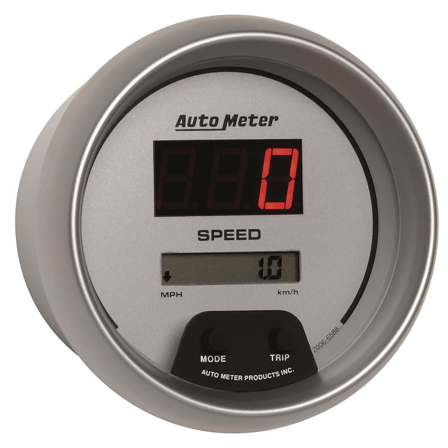 AutoMeter 3 3/8in 0-260 MPH and KM/H Ultra Lite Digital Speedometer Gauge