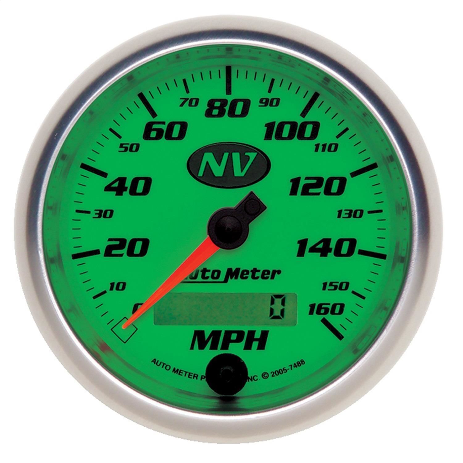 AutoMeter 3 3/8in 0-160 MPH White NV Electric Speedometer Gauge