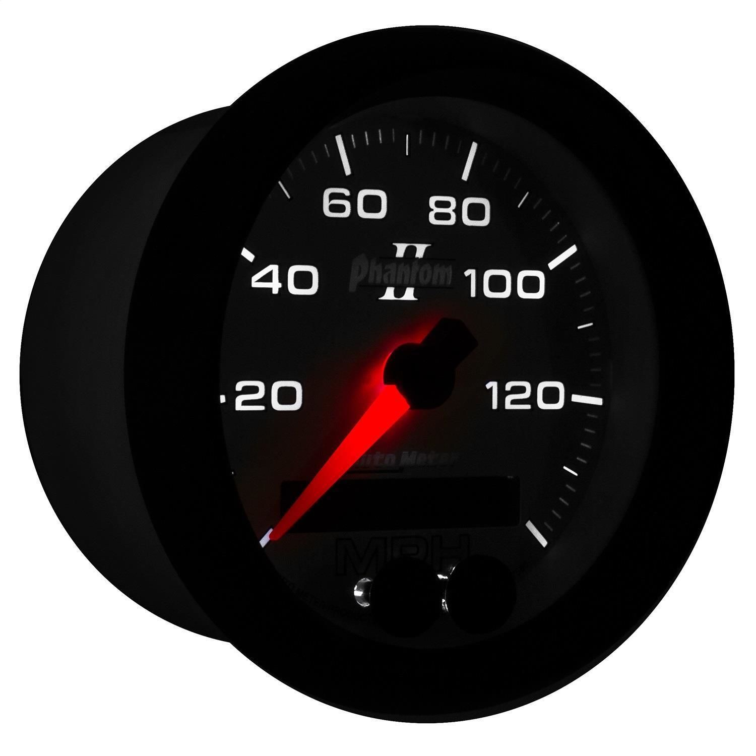 AutoMeter 3 3/8in 0-140 MPH GPS Phantom II Speedometer Gauge