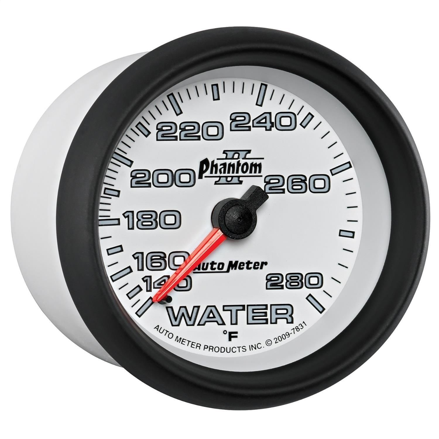 Autometer Phantom Series 2-1/16'' Water Temperature 140-280 °F Gauge (5731) main image 1