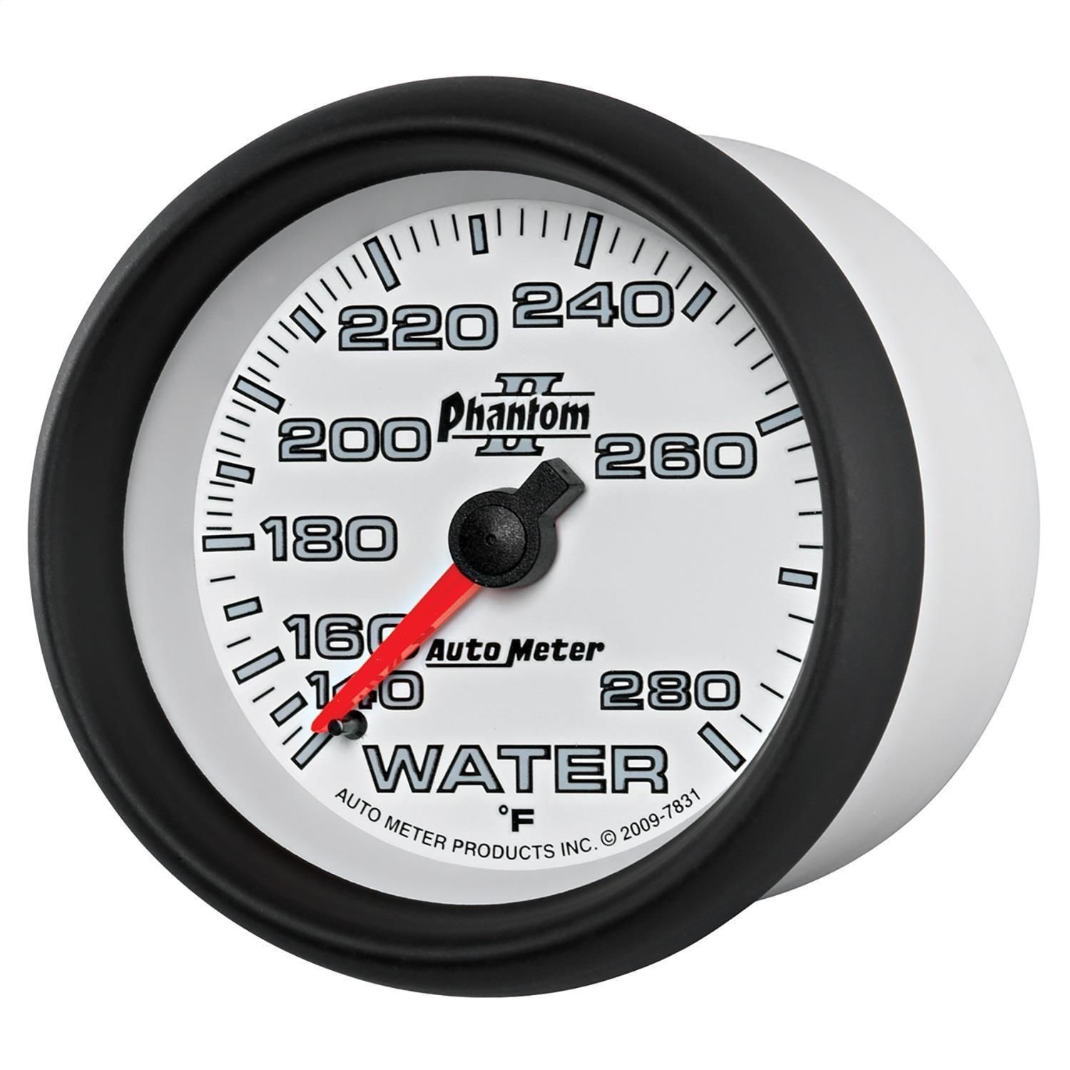 Autometer Phantom Series 2-1/16'' Water Temperature 140-280 °F Gauge (5731) main image 0