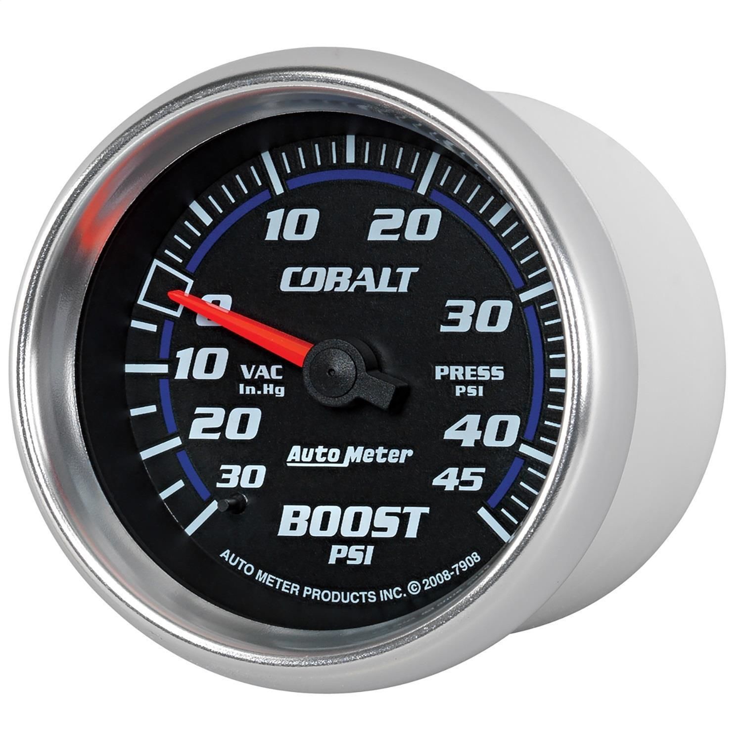 AutoMeter 2 5/8in 0-30 IN HG 0-45 PSI Cobalt Mechanical Vacuum and ...