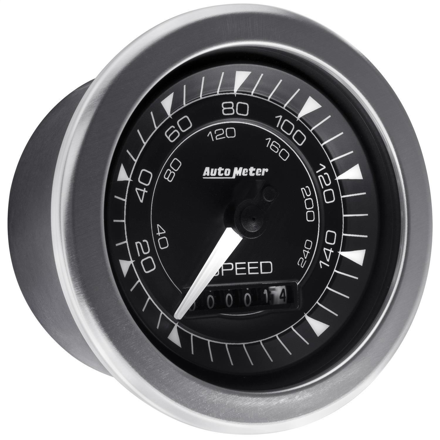 AutoMeter 3 3/8in 0-160 MPH Chrome Electric Programmable Speedometer Gauge