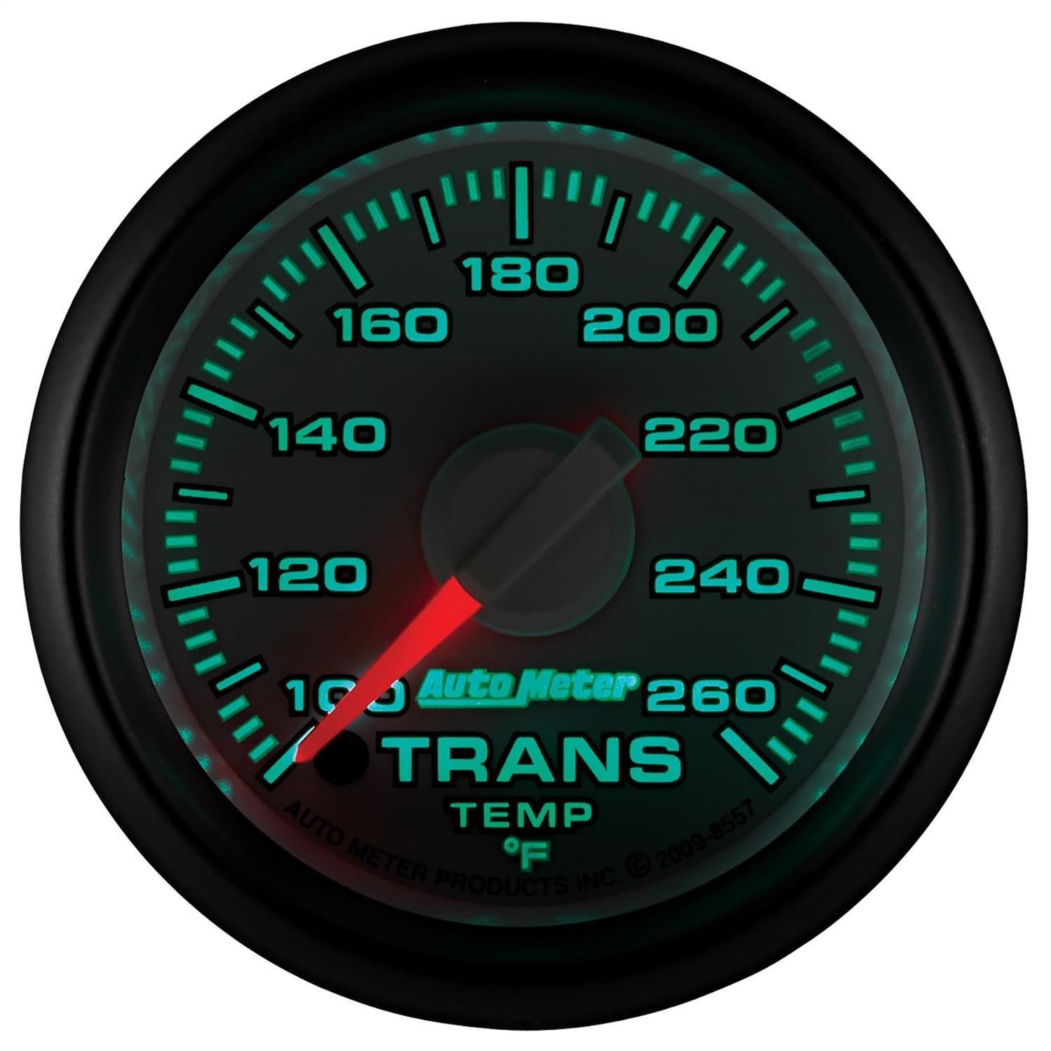 Auto Meter Phantom Transmission Temperature Gauge - Electrical Short Sweep 100-250°F | 2-5/8" Black & White - View #2