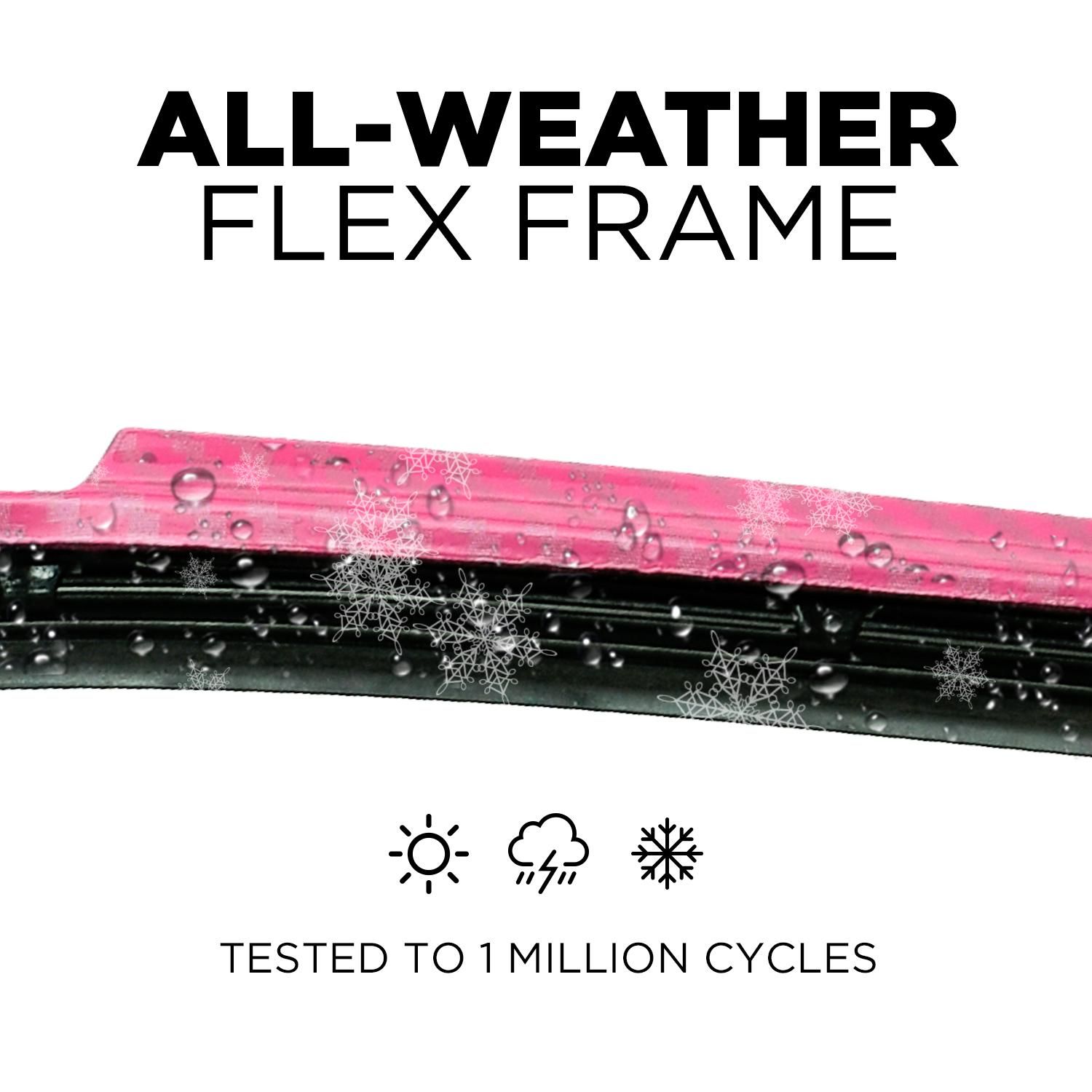 CLIX Wipers Pink Carbon 22in Clix Wiper All Weather Interchangeable Wiper Blade